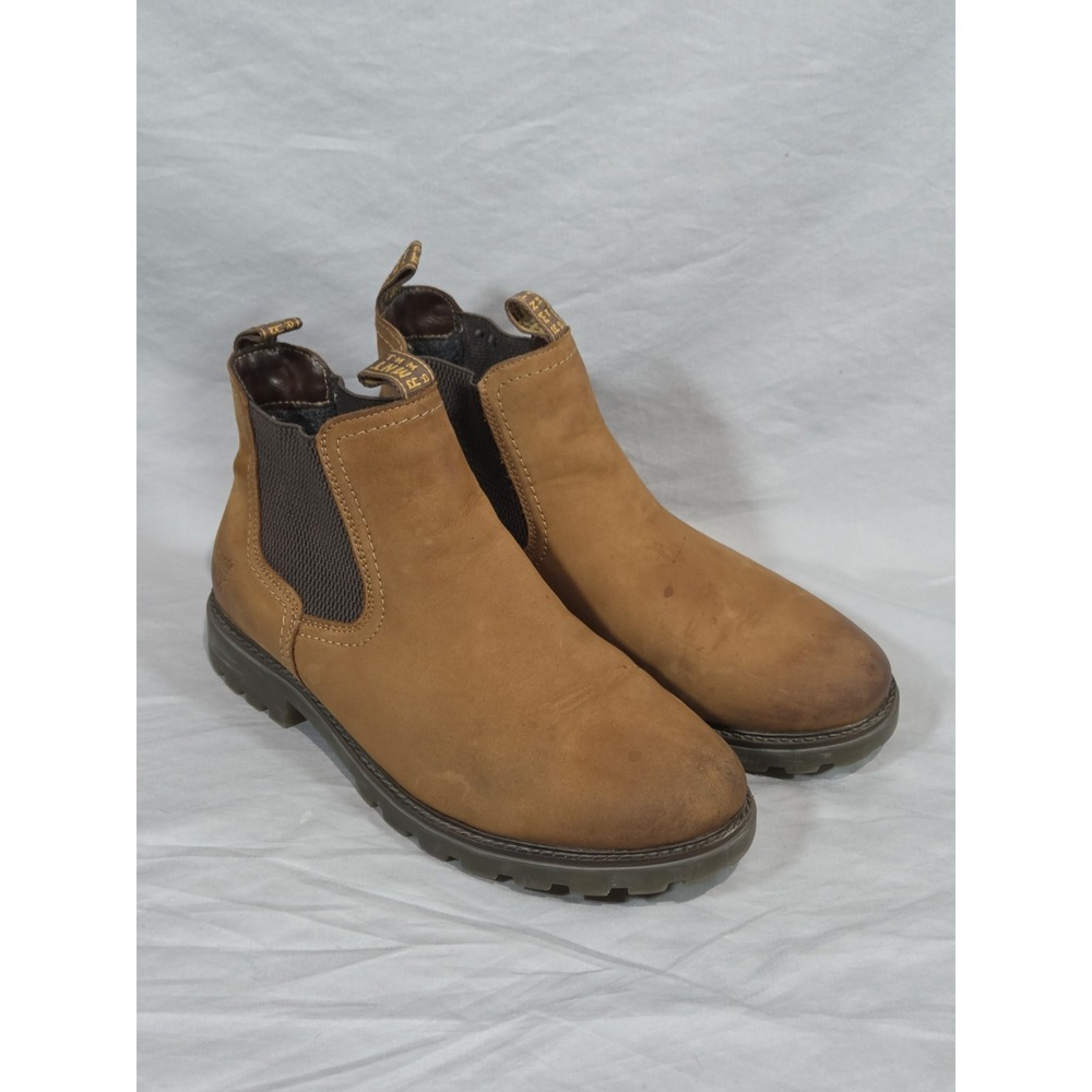 Remonte Tex Chelsea Boots Womens 8.5/39 Brown Leather Lug Sole Water Resistant